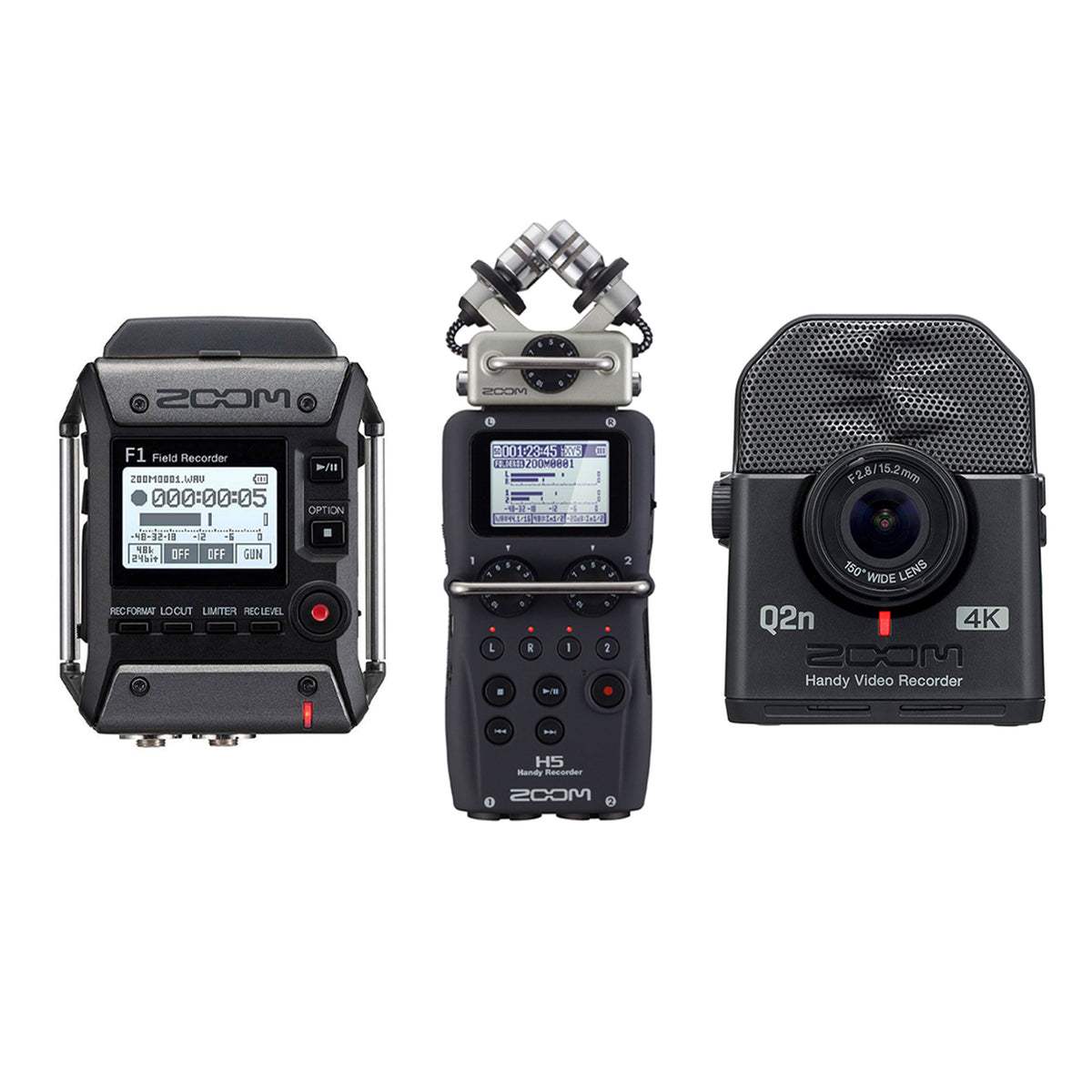 Zoom Digital Audio Recorder Set with Q2N4K Compact Handy Recorder & 4K Camera