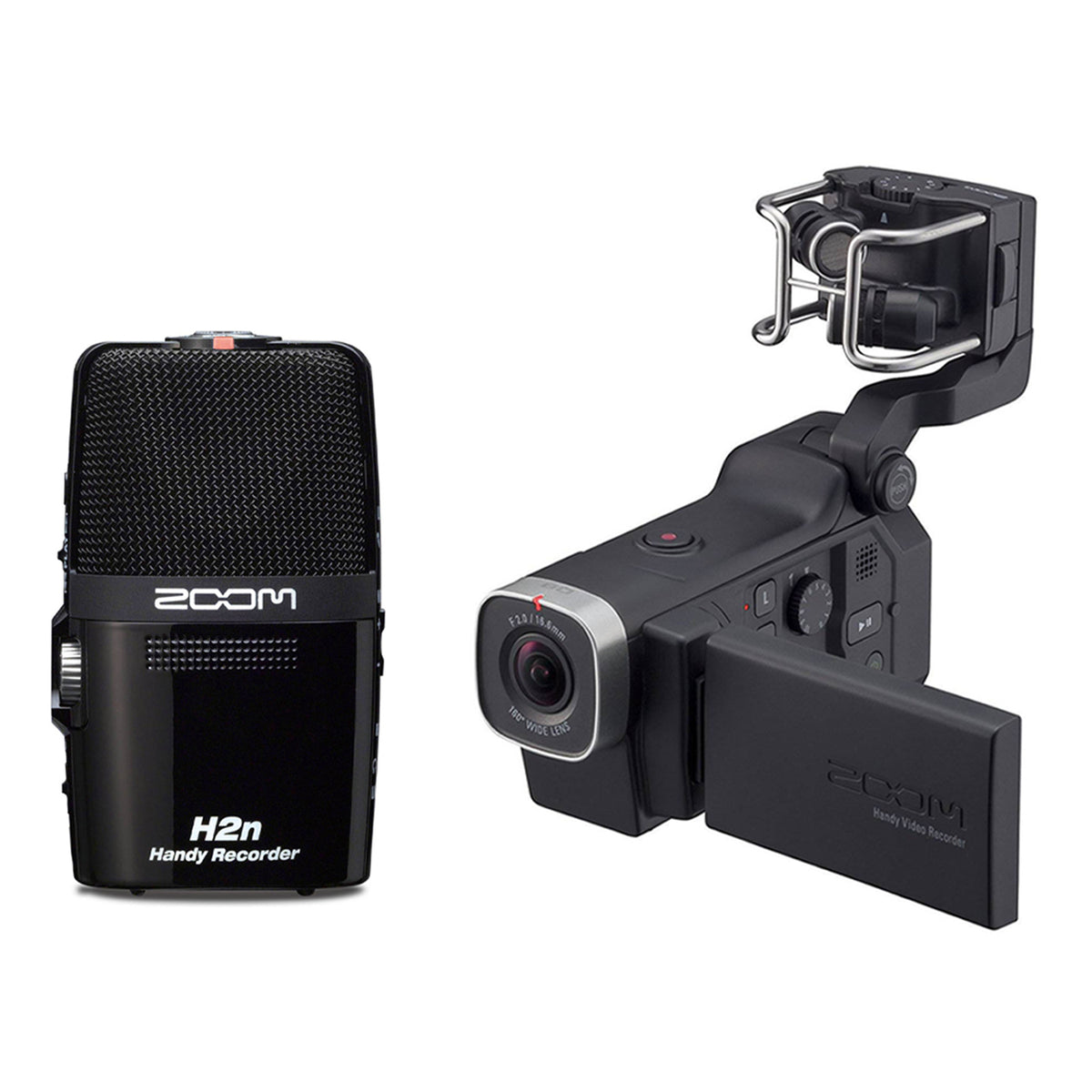 Zoom Q8 Video Professional Camera & H2N Portable 4 Track Digital Audio Recorder