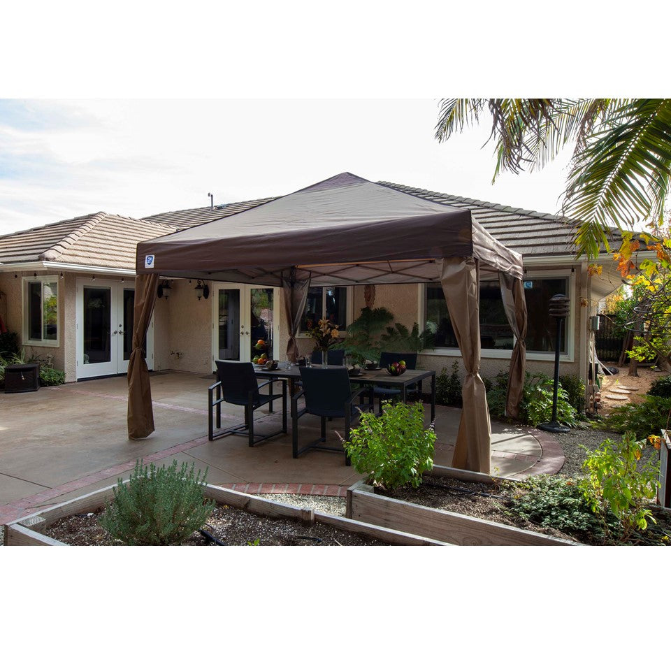Z-Shade 12 x 12 Foot Lawn and Garden Portable Canopy with Skirts, Tan (Used) - VMInnovations