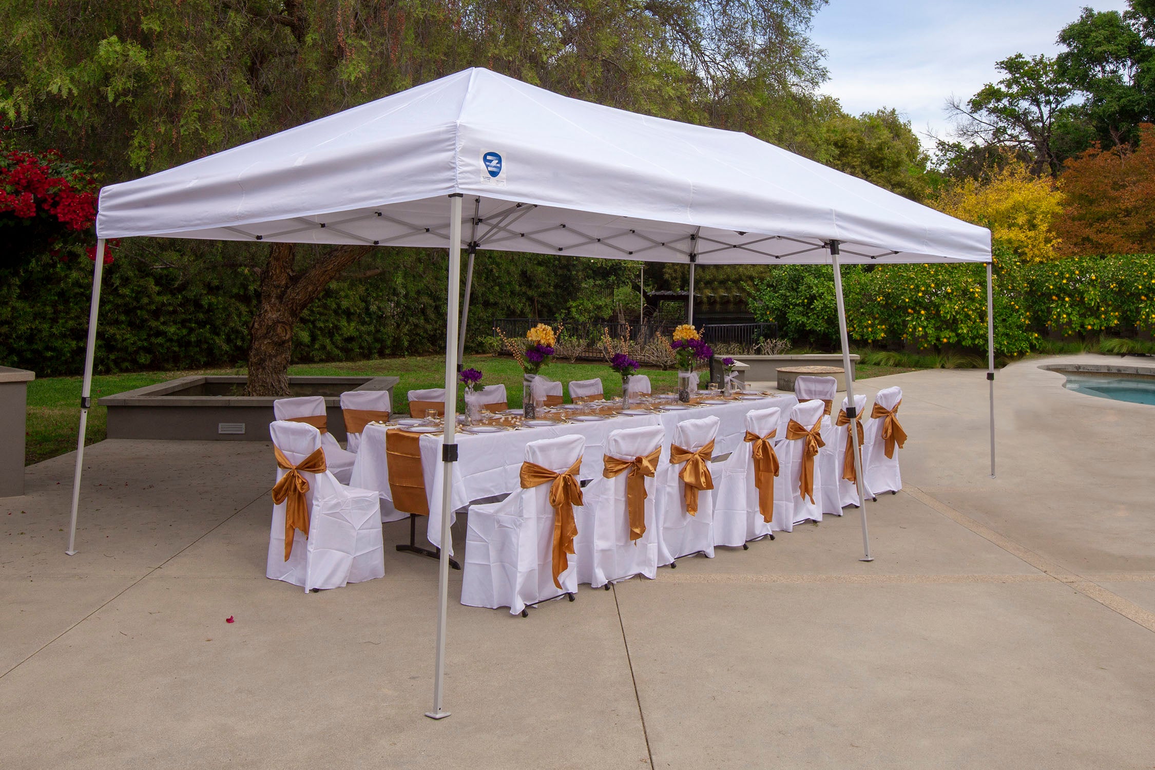 Z-Shade 20Ft x10Ft Everest Garden and Event Outdoor Ez Pop-Up Canopy Tent (Used) - VMInnovations