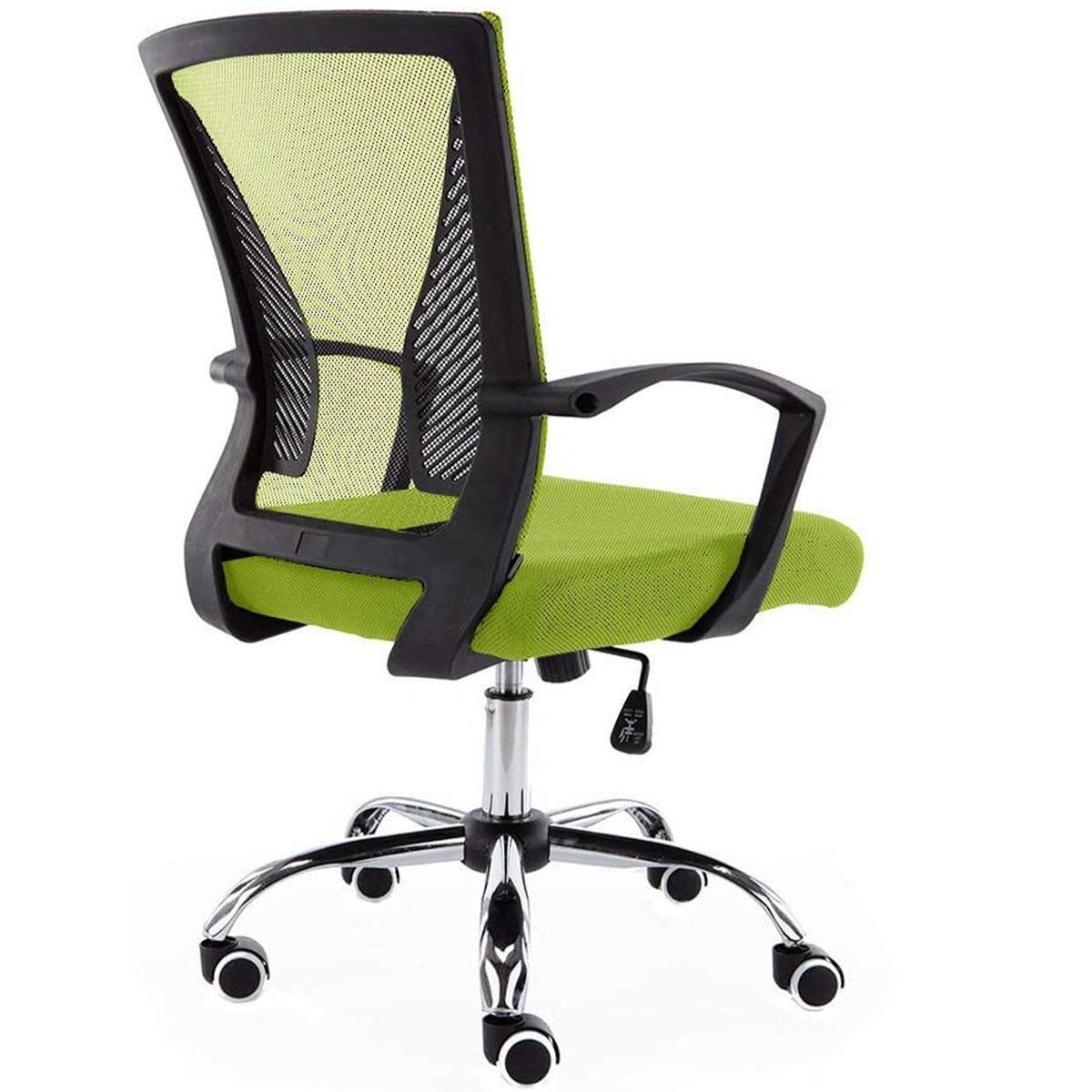 Modern Home Zuna Ergonomic Mesh Mid Back Office Desk Rolling Chair, Black & Lime