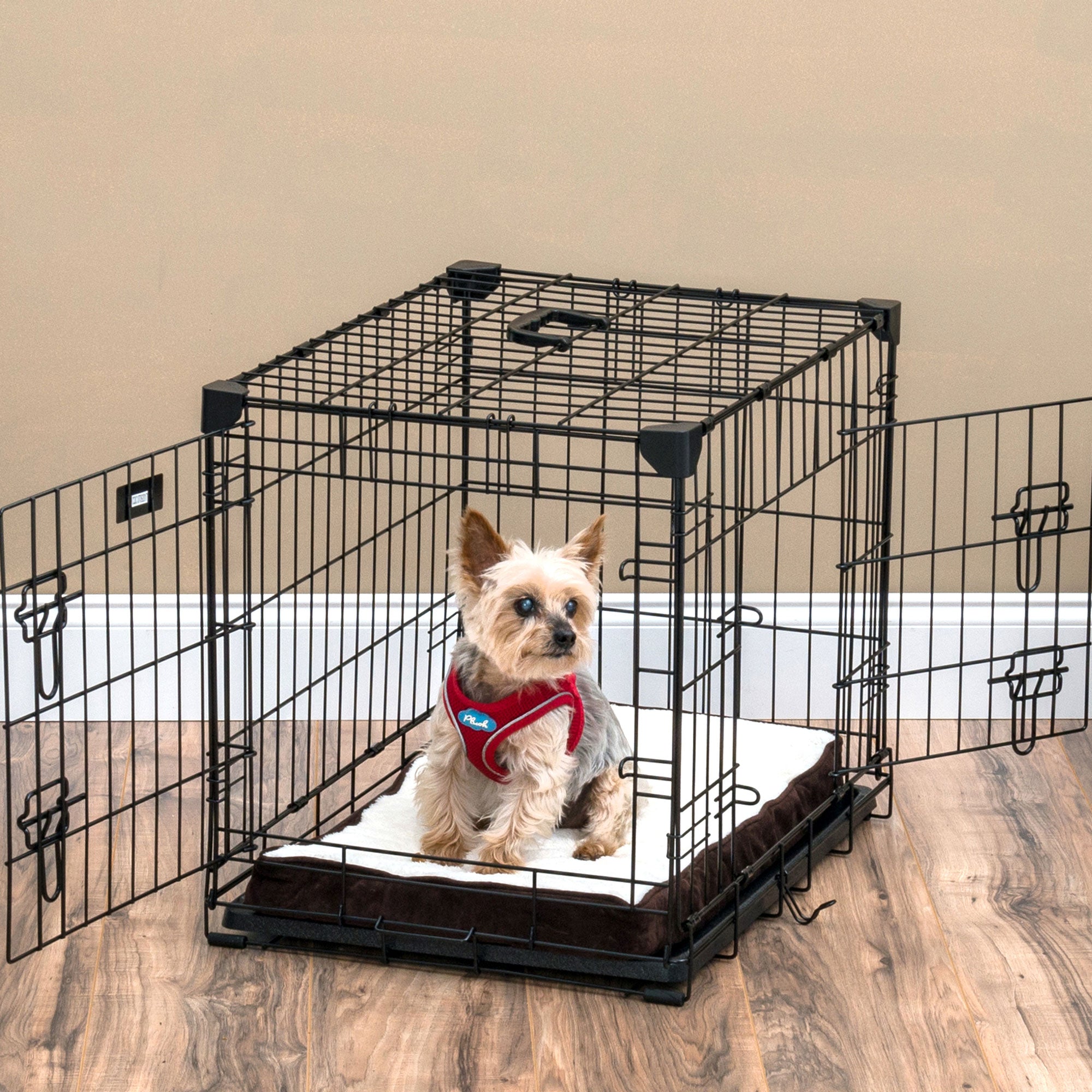 Lucky Dog 2 Door Dog Training Kennel with Removable Pan & Mat, Small (2 Pack)
