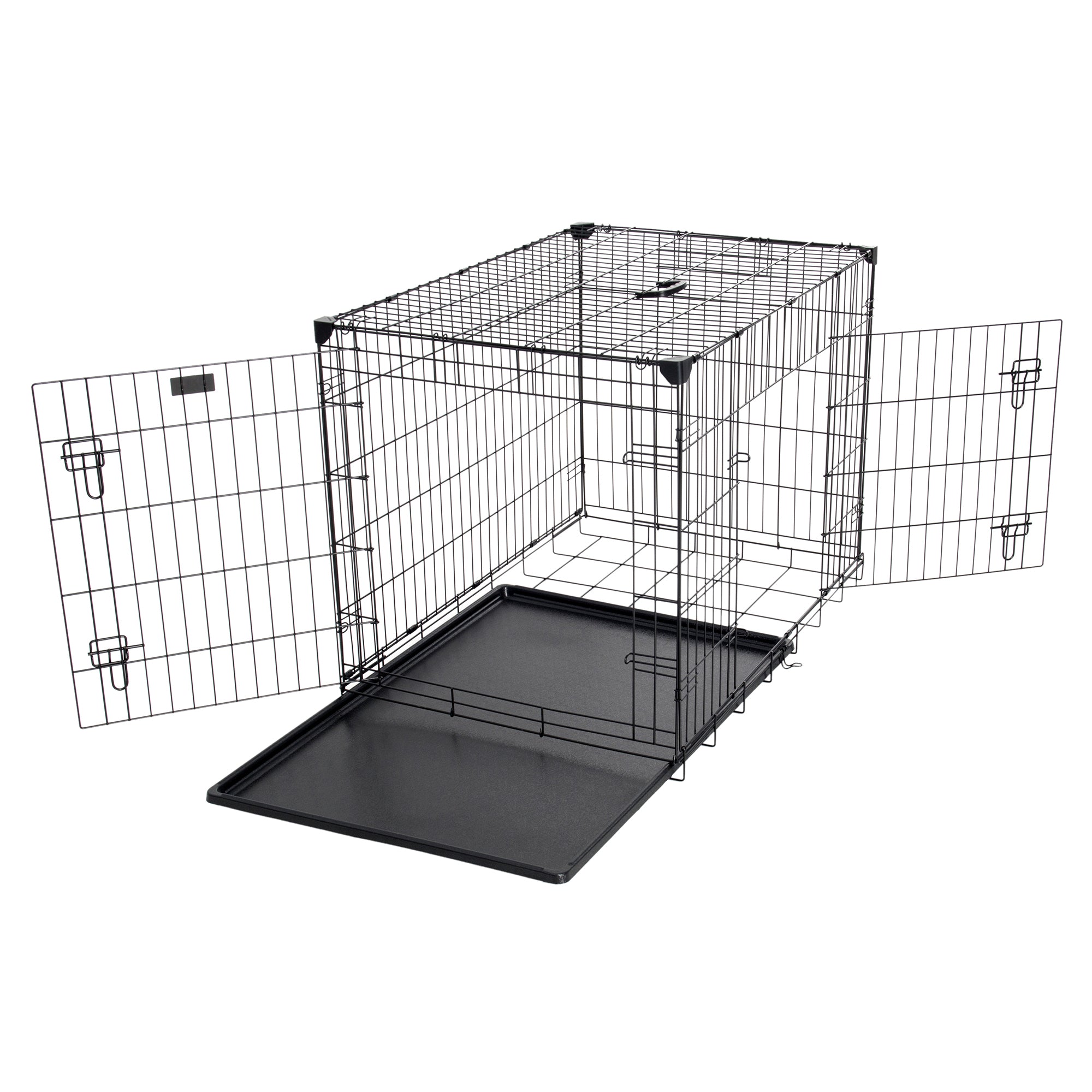 Lucky Dog 2 Door Dog Training Kennel w/ Leak Proof Pan & Mat, Large (Used)