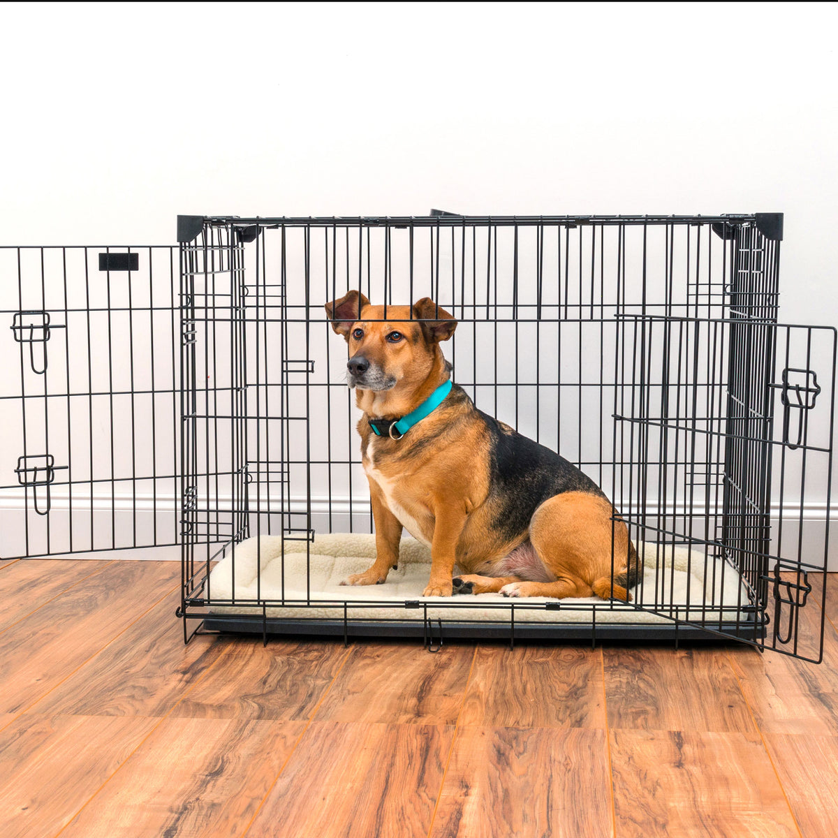 Lucky Dog 2 Door Training Kennel w/ Removable Pan & Mat, Large (Open Box)