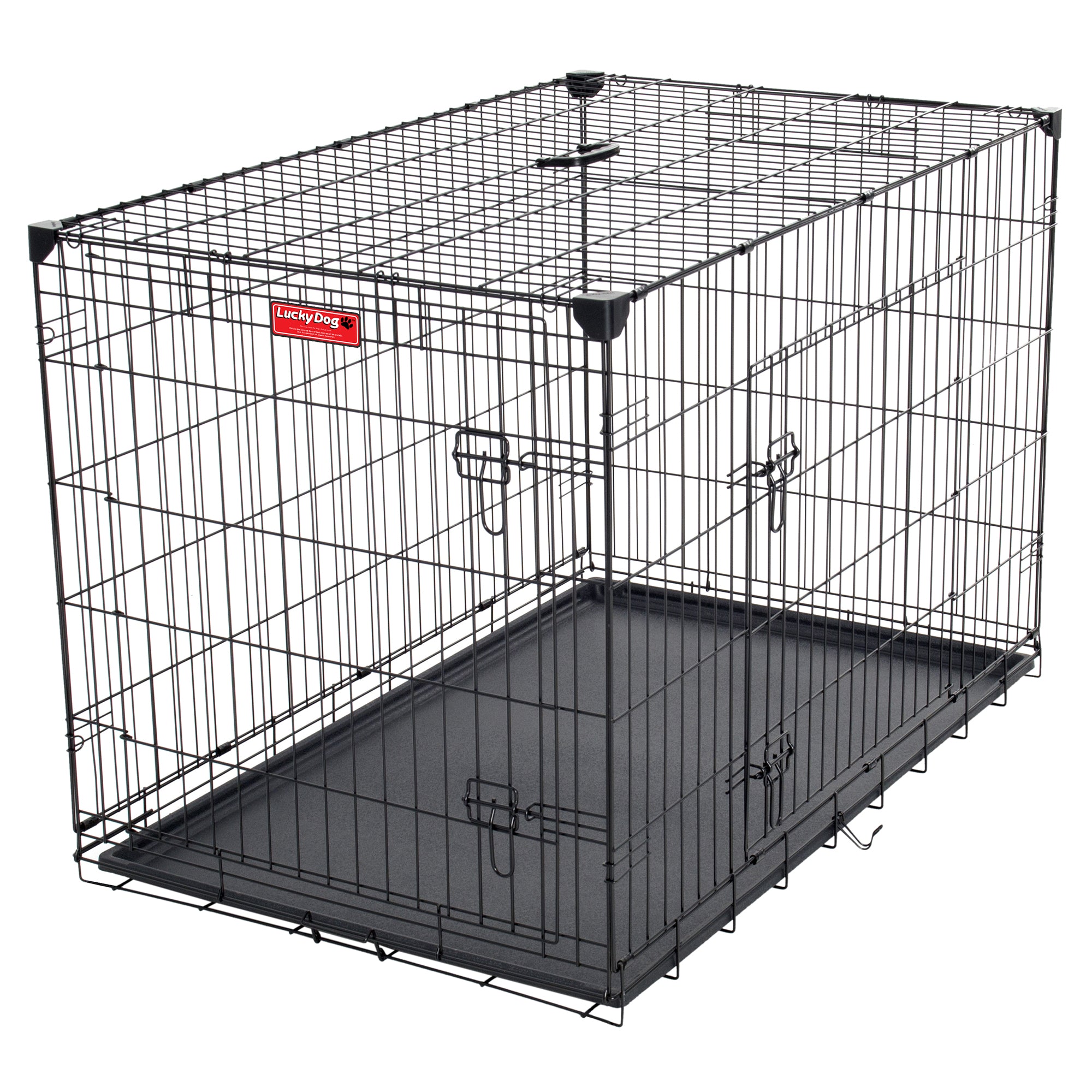 Lucky Dog 2 Door Dog Kennel w/ Leak Proof Removable Pan, Extra Large (Open Box)