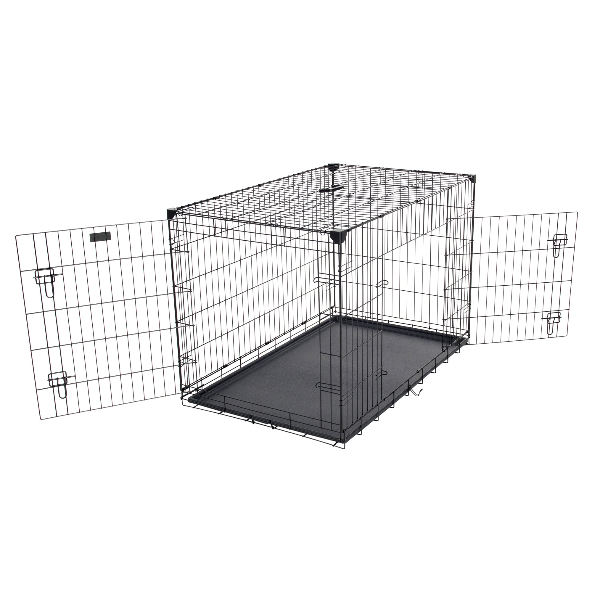 Lucky Dog 2 Door Dog Kennel w/ Leak Proof Removable Pan, Extra Large (Open Box)