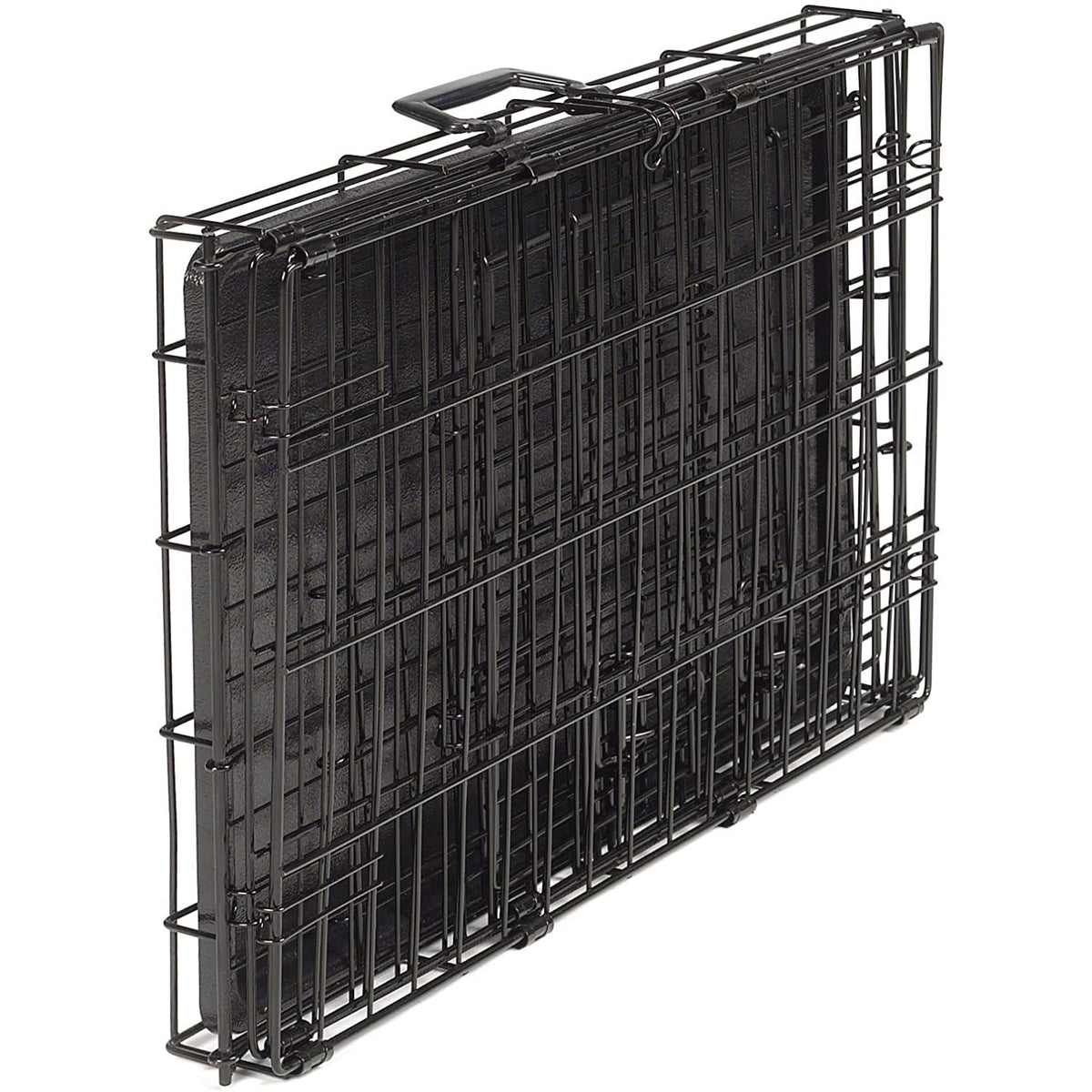 ProSelect Easy Foldable Pop Up Secure Durable Wire Pet Dog Crate, Small, Black