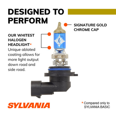 Sylvania 9006 Gold SilverStar zXe High Performance Halogen Headlight Bulbs White