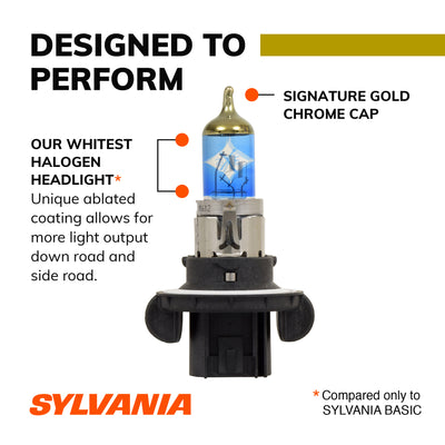 Sylvania H13 SilverStar zXe Gold High Performance Halogen Headlight Bulbs, White