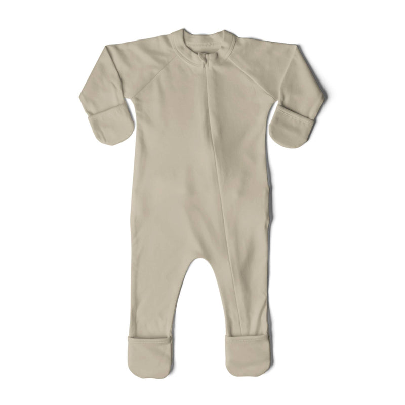 Goumikids 3-6M Organic Baby Footie Pajamas & No Scratch Infant Mittens (2 Pairs)