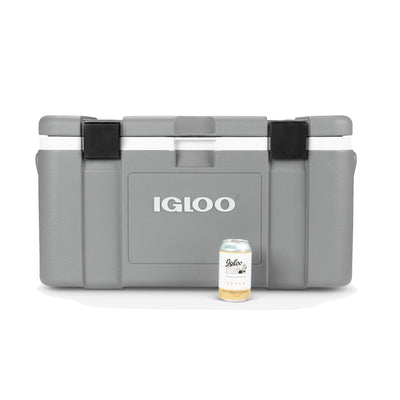 Igloo 00048494 Mission 50 Quart Lockable Insulated Lined Ice Chest Cooler, Gray