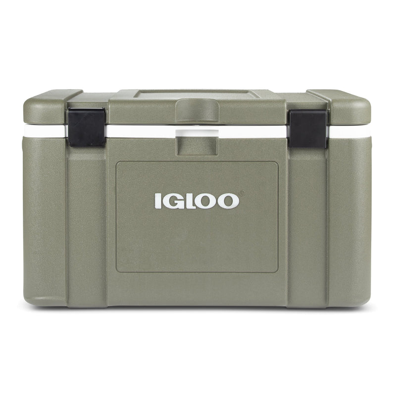 Igloo 00048495 Mission 72 Quart Lockable Insulated Lined Ice Chest Cooler, Olive
