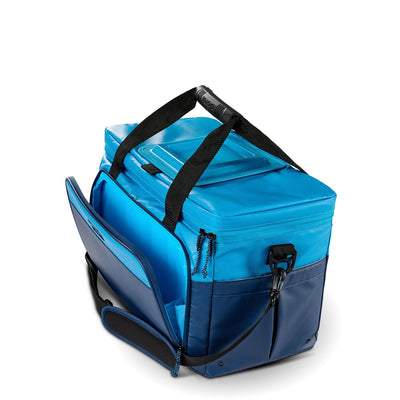 Igloo Coast Durable & Compact Insulated 36 Can Cooler Duffel Bag, Blue and Navy
