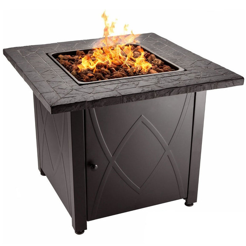 Endless Summer 30 in Outdoor Gas Lava Rock Fire Pit (Certified Refurbished)