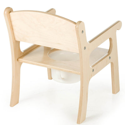 Little Colorado Deluxe Birch Wood Toddler Potty Training Toilet Chair, Natural