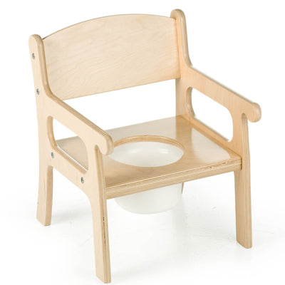 Little Colorado Deluxe Birch Wood Toddler Potty Training Toilet Chair, Natural