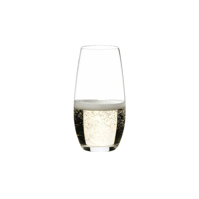 Riedel VINUM O Wine Tumbler Champagne Stemless Fine Crystal Glasses, Set of 8