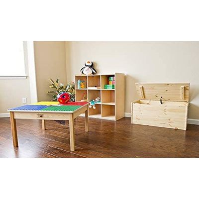 Little Colorado Wooden Toddler Toy Chest Storage Box with Open Hinge, Unfinished