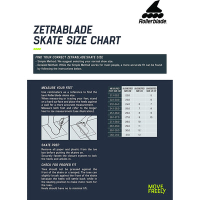 Rollerblade Zetrablade Men's Adult Fitness Inline Skate, Size 7, Black/Silver