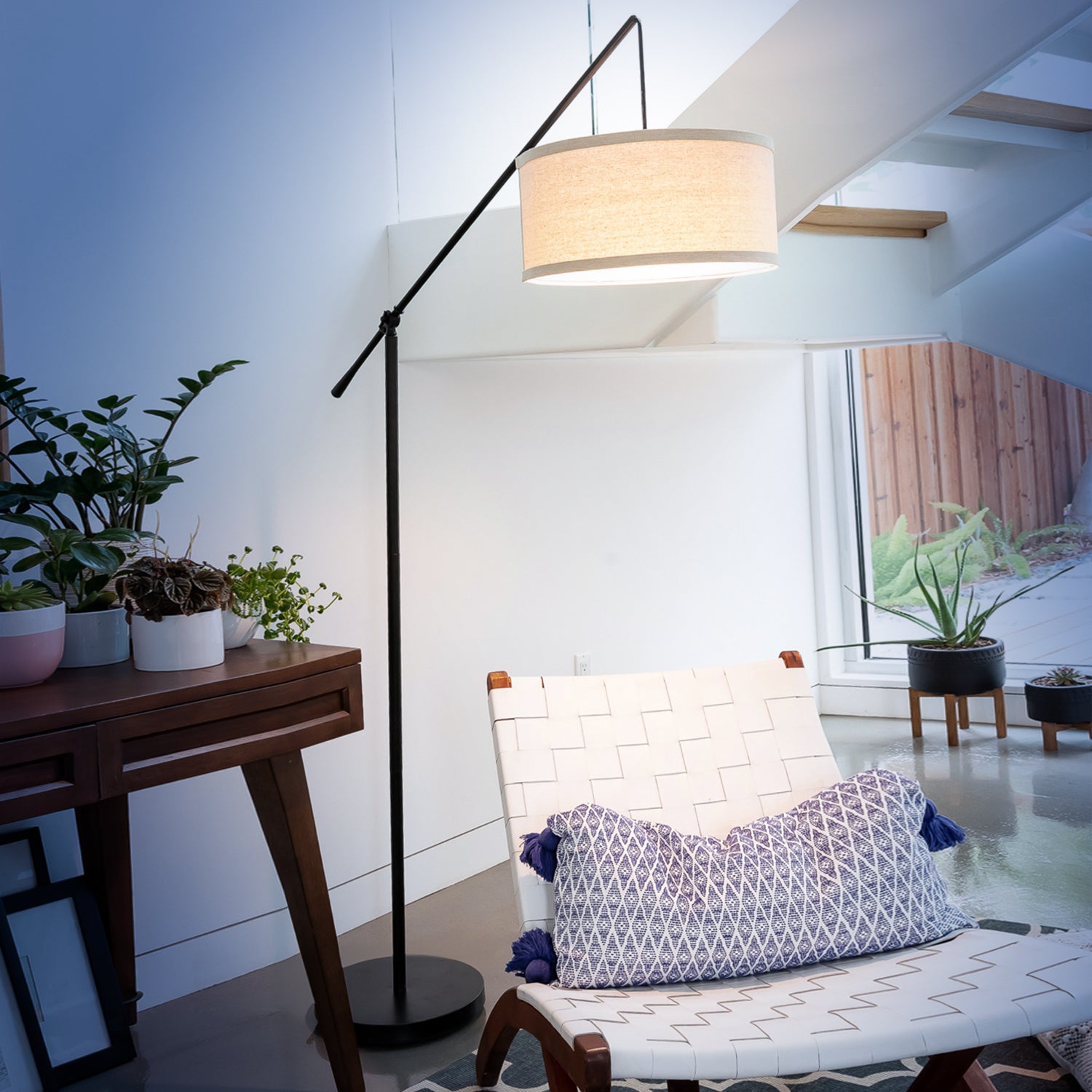 Brightech 2 Contemporary Hanging Arc Floor Lamp with LED Bulb, Black (For Parts) - VMInnovations