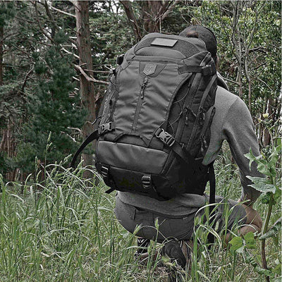 Cannae Pro Gear 500D Nylon Full Size 55 Liter Marius Ruck Sack Backpack, Black