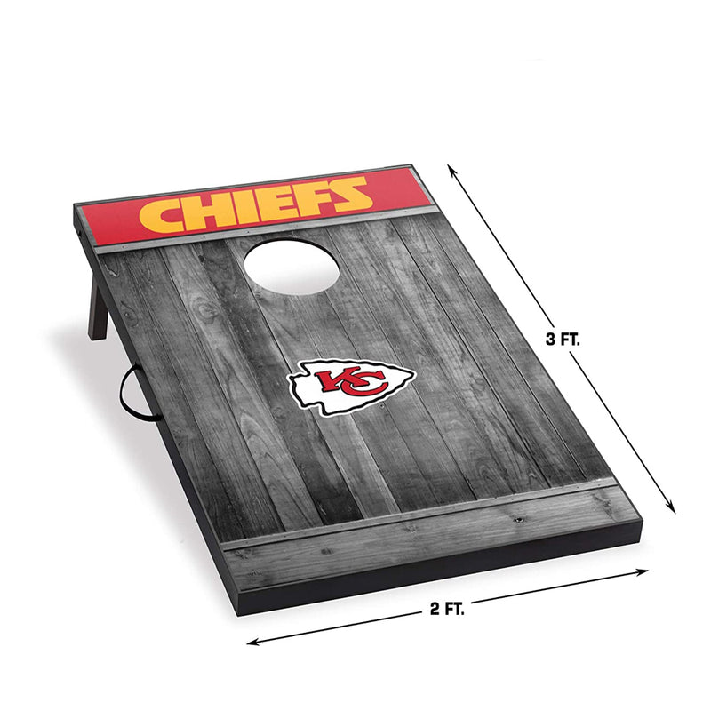 Wild Sports 2 x 3 Foot NFL Kansas City Chiefs Cornhole Outdoor Bag Toss Game Set