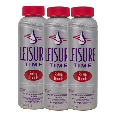 Leisure Time BE1 Pool & Hot Tub Spa Sodium Bromide Cleaner Tablets (3 Pack)
