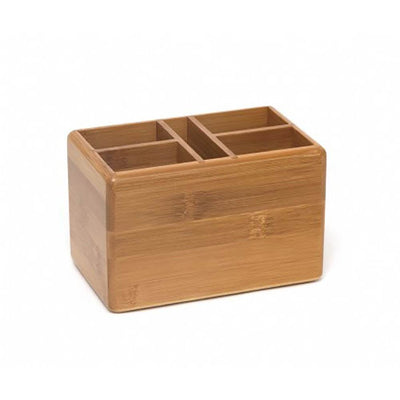 Lipper International 1802 Bamboo Desk Organization Caddy with 5 Compartments
