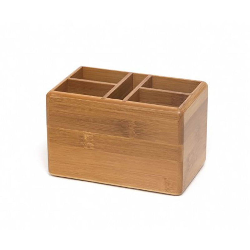 Lipper International 1802 Bamboo Desk Organization Caddy with 5 Compartments