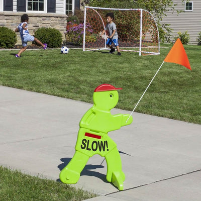 Step2 Kid Alert Visual Warning Signal Children at Play Safety Sign, Neon Green