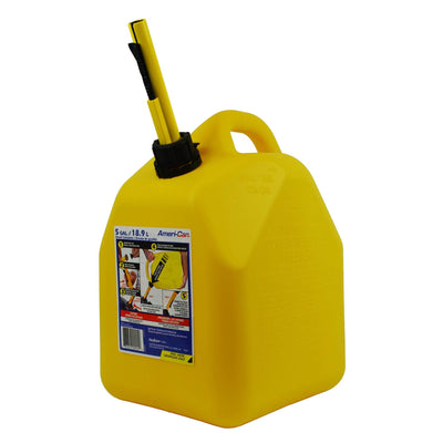 Scepter 00004 Yellow 5 Gallon Diesel Fuel Gas Storage Tank Container Jerry Can