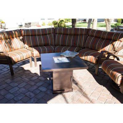 AZ Patio Heaters 30 Inch Conventional Outdoor Propane Fire Pit, Hammered Bronze - VMInnovations