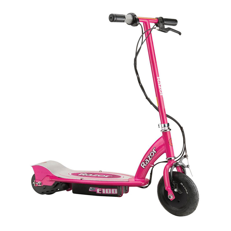 Razor E100 Kids Motorized 24 Volt Electric Powered Ride On Scooter Pink (2 Pack)