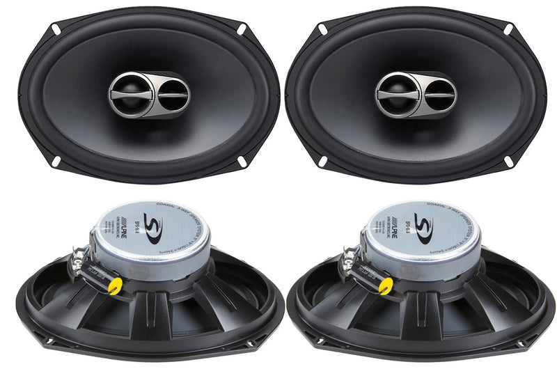Alpine 6x9" Coaxial 3 Way 260W Wide Range Car Audio Speakers SPS-619 (2 Pairs)