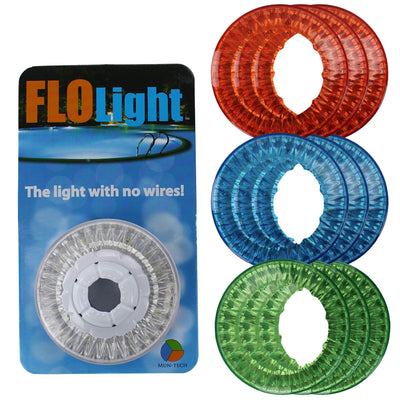 FloLight LED White Wireless Above Ground Swimming Pool Light + 9 Colored Lenses