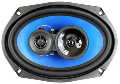 Q Power 6x9" 700 Watt 3-Way Car Audio Stereo Coaxial Speakers Pair (3 Pack)
