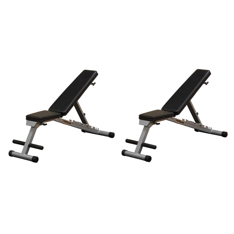 Body Solid PFID125X Powerline Flat Folding Home Gym Multi-Bench Press (2 Pack)