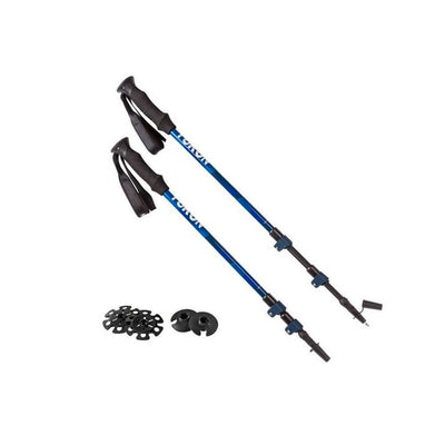 Yukon Charlie's Advanced Adjustable Lightweight Trekking Poles w/ Baskets, Blue