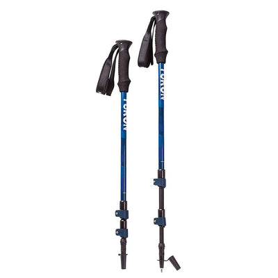 Yukon Charlie's Advanced Adjustable Lightweight Trekking Poles w/ Baskets, Blue