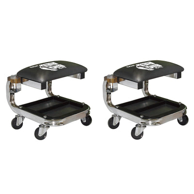 Torin Big Red TR6340 Padded Rolling Creeper Garage Shop Seat Stool (2 Pack) - VMInnovations
