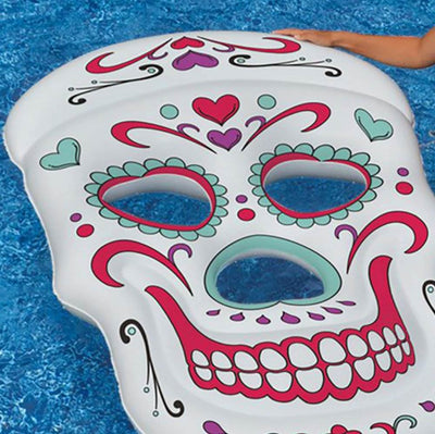 Swimline Giant Inflatable 62-Inch Sugar Skull Swimming Pool Island Raft (2 Pack)