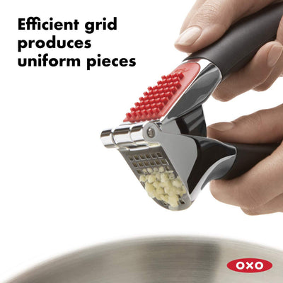 OXO Good Grips One Size Non Slip Soft Handled Kitchen Garlic Press, Black