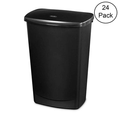 Sterilite 10919006 11.4 Gallon Lift-Top Covered Wastebasket Trash Can (24 Pack)
