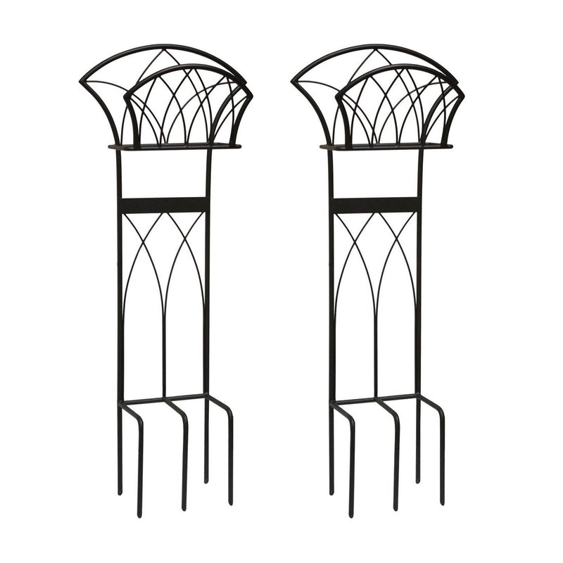 Liberty Garden Steel Decorative Garden Hose Stand with Gothic Design (2 Pack)