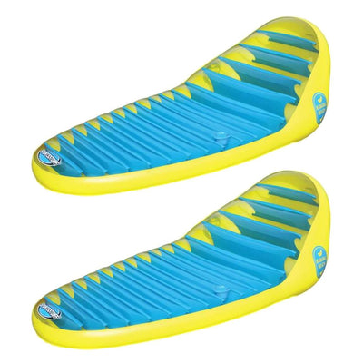 Sportsstuff Banana Beach Lounger Inflatable Pool Float Raft | 54-1660 (2 Pack)