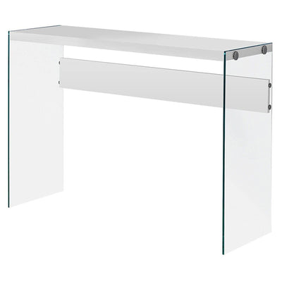 Monarch Specialties Contemporary Accent Console Table w/ Tempered Glass (2 Pack)