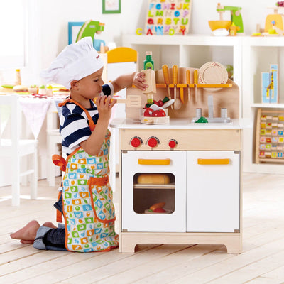 Hape Gourmet Kitchen Kid's Wooden Play Pretend Kitchen with Dishes & Utensils - VMInnovations
