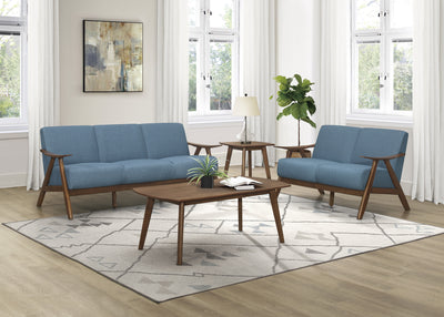 Lexicon 1138BU-3 Damala Collection Retro Inspired 3 Seat Sofa Couch, Blue