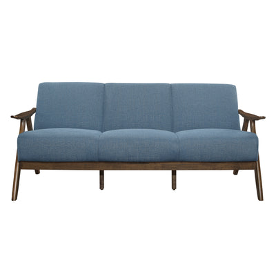 Lexicon 1138BU-3 Damala Collection Retro Inspired 3 Seat Sofa Couch, Blue
