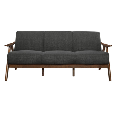 Lexicon 1138DG-3 Damala Collection Retro Inspired Sofa Couch, Dark Gray